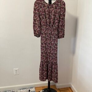 New Look Floral Long Sleeve Dress - Pink and Black